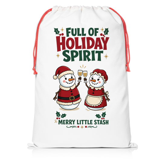 Holiday Spirits Welcome Funny Adult Santa Sack