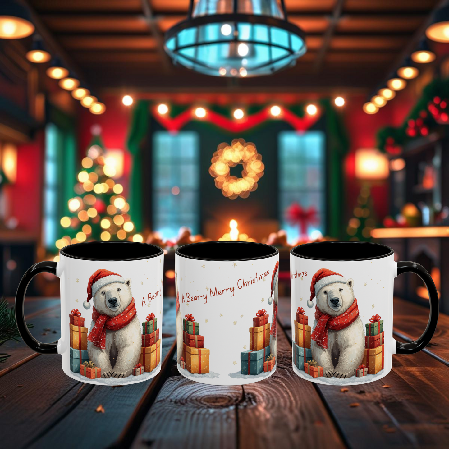 Polar Bear Christmas Mug – Cute Holiday Coffee Cup for Adults & Kids