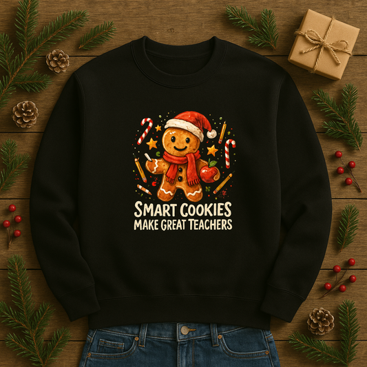 Gingerbread Teacher Sweatshirt, Best Teacher Ever, Festive Educator Gift, Teacher Holiday Gift, Xmas Gift, Santas Favorite
