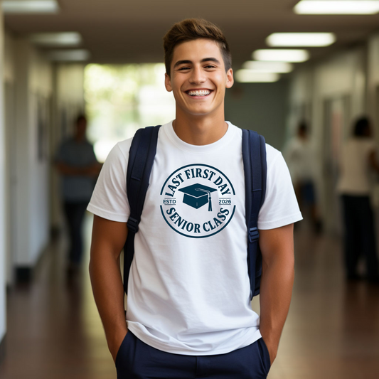 Unisex Graduation Tee - 'Last First Day Senior Class', Class of 2026 T-Shirt, High School Graduation Gift, Senior Year Apparel, End of [...]