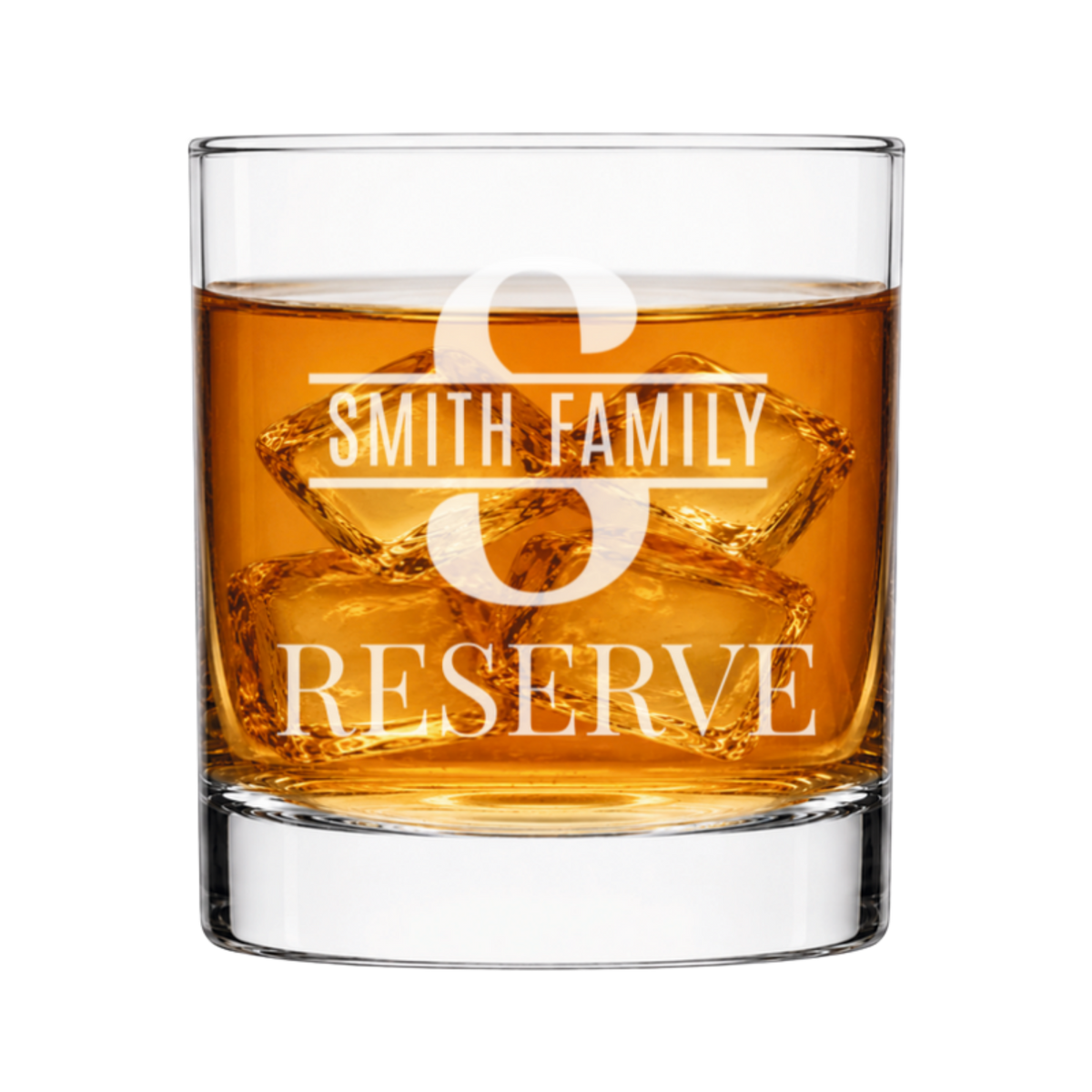 Private Reserve + 5 Designs Personalized Engraved Whiskey Glasses