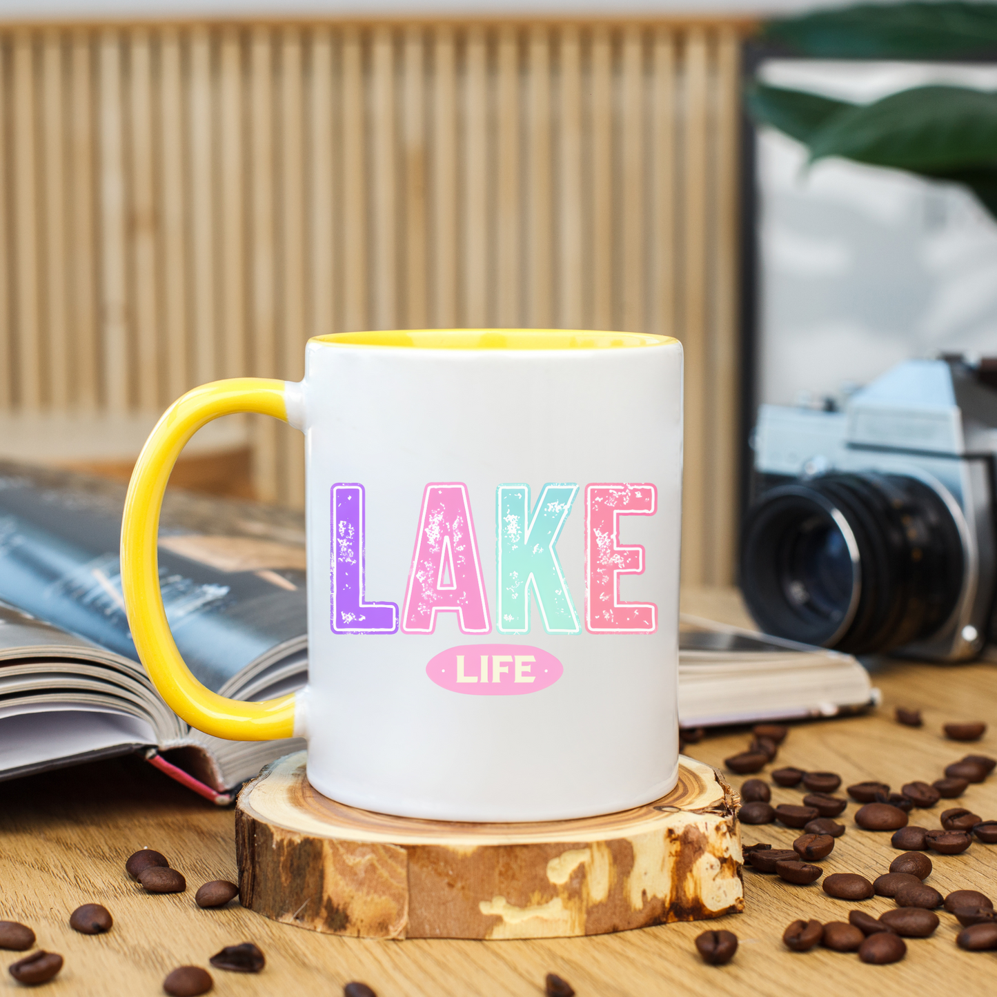 Lake Life Accent Coffee Mug, Great Lakes Mug, Michigan Gifts, Lake Vibes, Modern Mug, Lake House Gifts, Lakehouse Decor