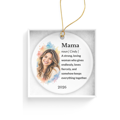 Personalized Boy Dad Ornament, Custom Ornament, Family Ornament, Ceramic Ornament, Stocking Stuffer, Name Ornament, Unique Ornament