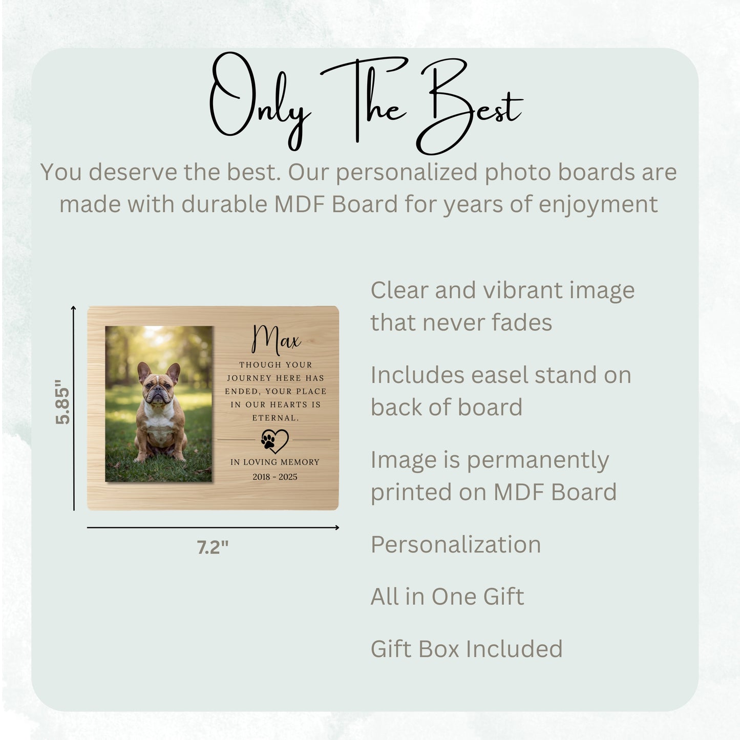 Pet Memorial Gifts - Pet Memorial Gift Remembrance Gift - Plaque - Vertical