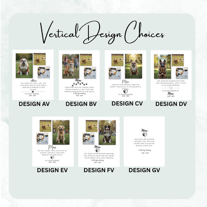 Pet Memorial - Dog Memorial Pet Loss Gifts - Dog Plaque - Horizontal