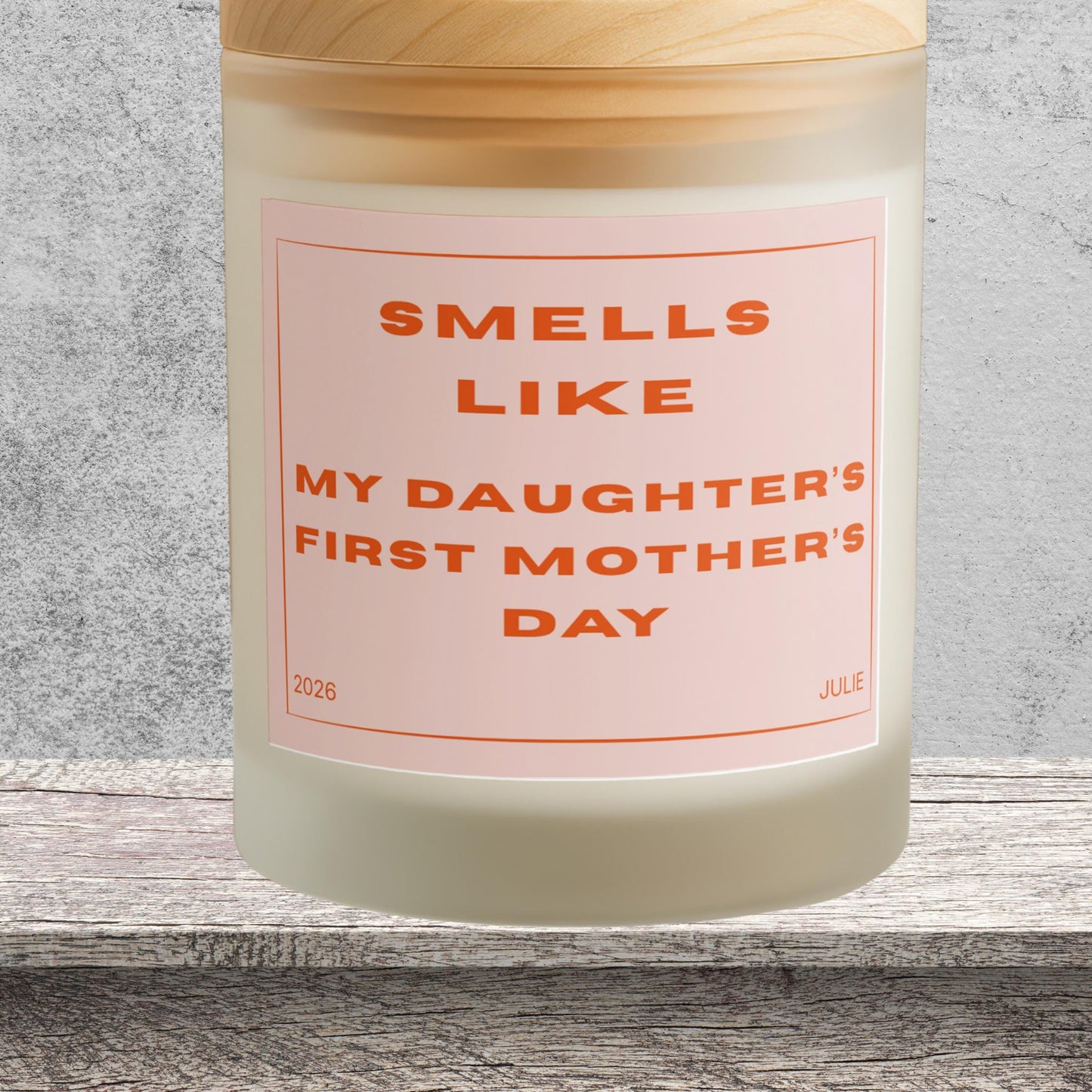 Our First Mother's Day Together Personalized Frosted Candle, Cozy New Mom Keepsake Gift, Custom Frosted Soy Candle, 8 oz