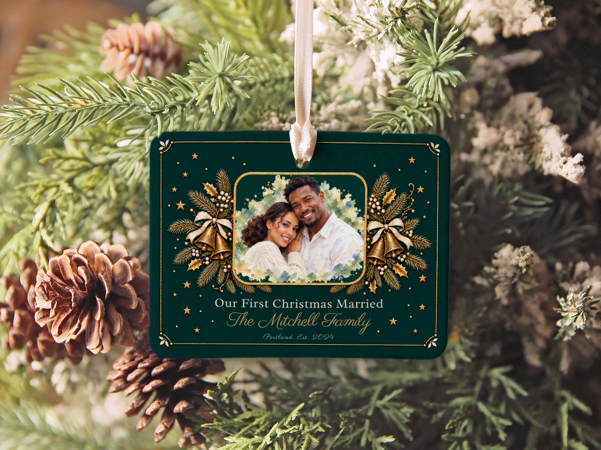 Mr and Mr First Christmas Ornament, Our First Christmas Married 2026, Personalized Gay Wedding Gift, Ceramic Newlywed Keepsake