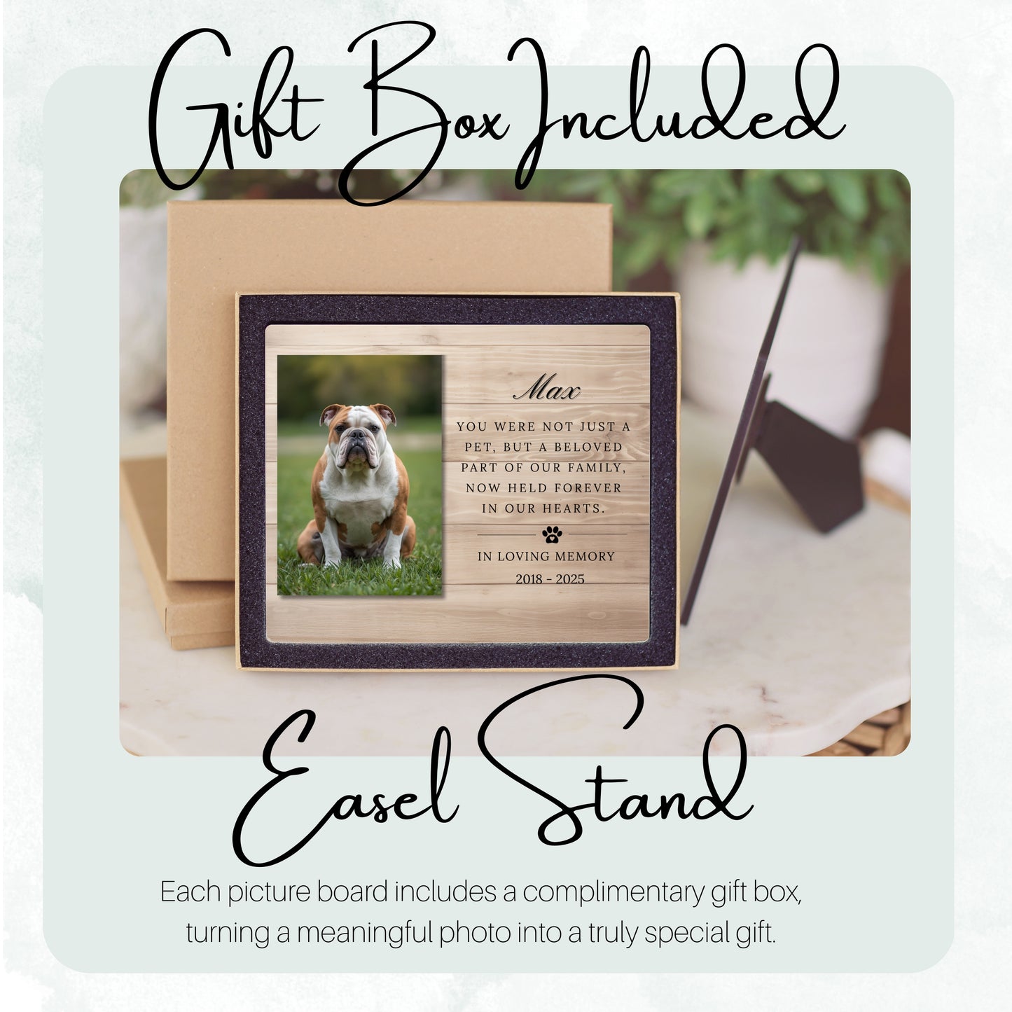 Sympathy Gift - In Loving Memory Pet Memorial Gifts - In Loving Memory Plaque - Vertical