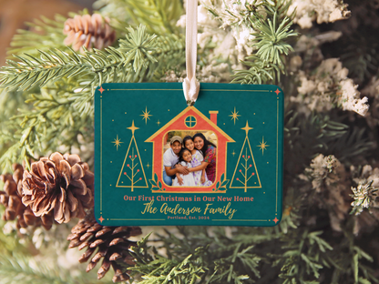 Personalized Family Christmas Story Ornament – New Home