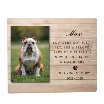 Sympathy Gift - In Loving Memory Pet Memorial Gifts - In Loving Memory Plaque - Horizontal