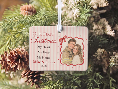 Thin Red Line Firefighter Ornament: Thin Red Line Gift, Custom Firefighter Ornament, Ceramic Keepsake Stocking Stuffer 2026 Present