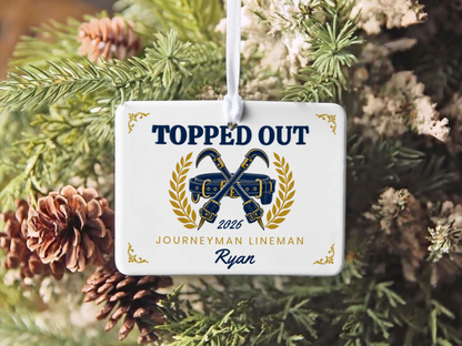 Funny Lineman Gifts: Gifts for Lineman, Humor Ornament Ideas, Ceramic Christmas Stocking Stuffer 2026, Unique Custom Name Gift