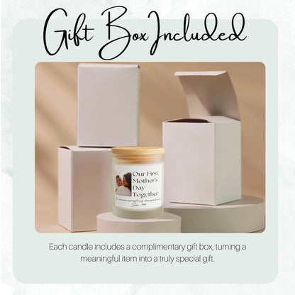 Our First Mother's Day Together Personalized Frosted Candle, Cozy New Mom Keepsake Gift, Custom Frosted Soy Candle, 8 oz