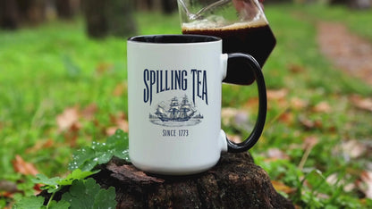 Spilling Tea Since 1773 Coffee Mug, Patriotic Coffee Mug, Funny Patriot Gift, American Freedom, Memorial Day