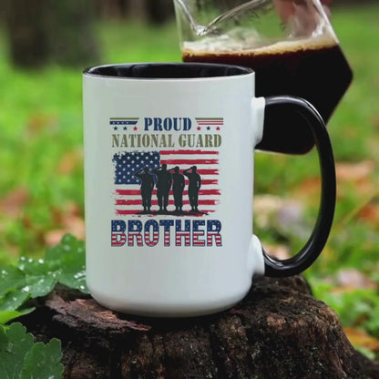 Proud National Guard Brother Coffee Mug, Veteran Appreciation Mug, Military Family Gift, Army Gifts, Tactical Gifts