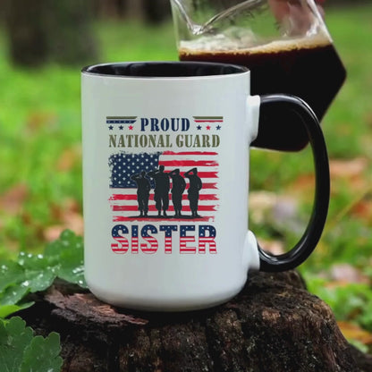 Proud National Guard Sister Mug, Army National Guard, Armed Forces Gift, Veteran Appreciation, Gift For Heroes