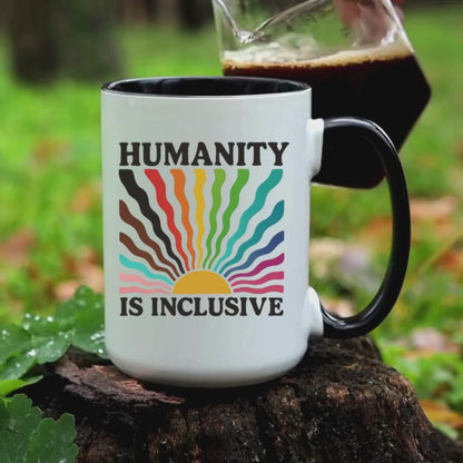 Pride Month Inclusive Humanity Coffee Mug, Pridemonth Merch, Bisexual Mug, Queer Mug, LGBT Mug, Lesbian Pride Mug