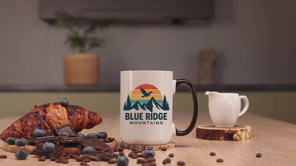 Blue Ridge Mountains Accent Coffee Mug, Appalachian Trail Mug, Smokey Mountains Souvenir, North Carolina Gift, Virginia Gift