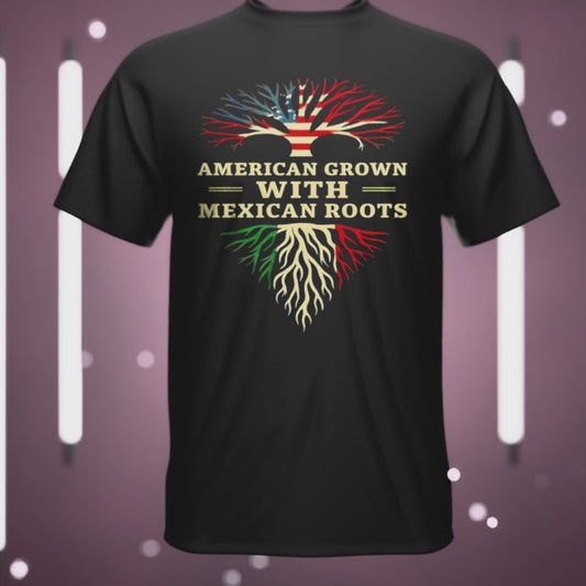 American Grown Mexican Roots Tee, No Human Is Illegal, Mexican Heritage, Hispanic Heritage, Immigrant Shirt, Mexican Pride